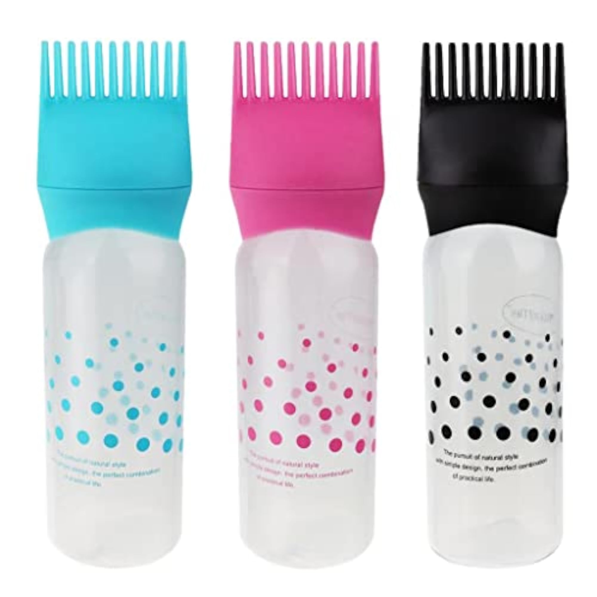 2x120ML Empty Hair Dye Dispensing Bottle Salon Hair Dyeing Applicator